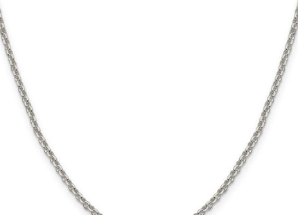 Sterling Silver Diamond-cut Cable Chain, 16 x 2.6mm