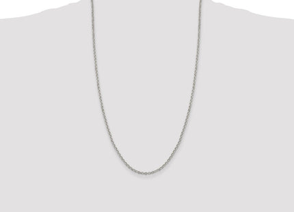 Sterling Silver Diamond-cut Cable Chain (Style QHC045-26)