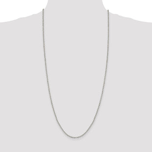 Sterling Silver Diamond-cut Cable Chain (Style QHC045-30)