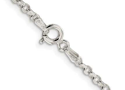 Sterling Silver Rhodium-plated Diamond-cut Cable Chain, 16 x 2.6mm