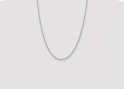 Sterling Silver Rhodium-plated Diamond-cut Cable Chain (Style QHC045R-24)