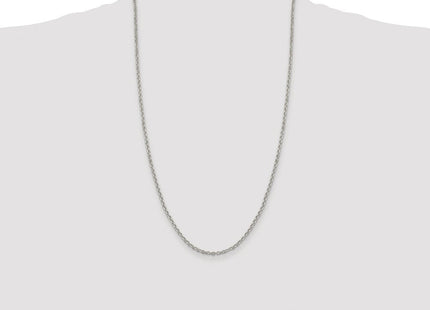 Sterling Silver Rhodium-plated Diamond-cut Cable Chain (Style QHC045R-26)