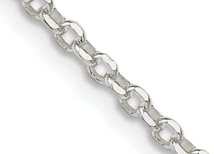 Sterling Silver Diamond-cut Cable Chain, 16 x 2.6mm