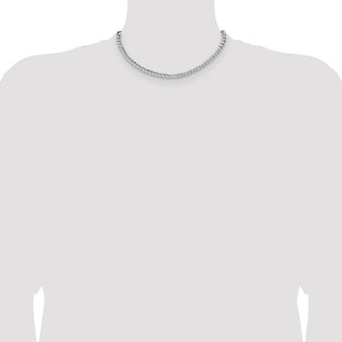 Sterling Silver Hammered Curb Chain (Style QHCB120-16)