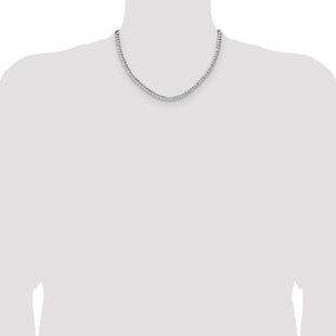 Sterling Silver Hammered Curb Chain (Style QHCB120-18)
