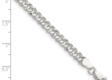 Sterling Silver Hammered Curb Bracelet