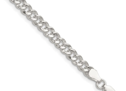 Sterling Silver Hammered Curb Chain (Style QHCB120-8)