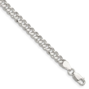 Sterling Silver Hammered Curb Chain (Style QHCB120-8)