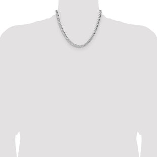 Sterling Silver Hammered Curb Chain (Style QHCB150-18)