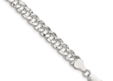 Sterling Silver Hammered Curb Bracelet