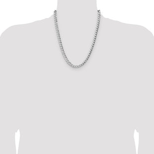 Sterling Silver Hammered Curb Chain (Style QHCB180-22)