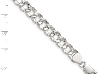 Sterling Silver Hammered Curb Chain (Style QHCB180-8)