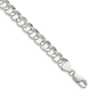 Sterling Silver Hammered Curb Chain (Style QHCB180-8)
