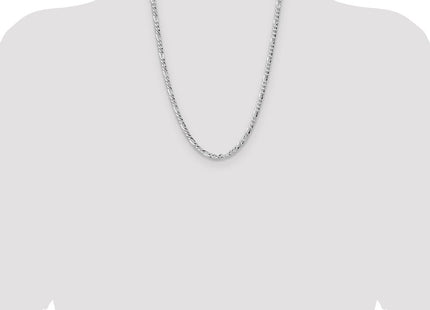 Sterling Silver Hammered Figaro Chain (Style QHF120-24)
