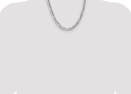 Sterling Silver Hammered Figaro Chain (Style QHF150-20)