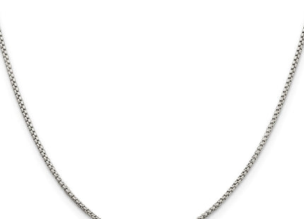 Sterling silver box link chain, alternate view