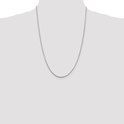 Sterling Silver Round Box Chain, 36 x 1.5mm