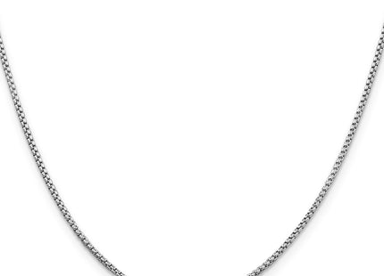 Sterling silver box link chain, alternate view