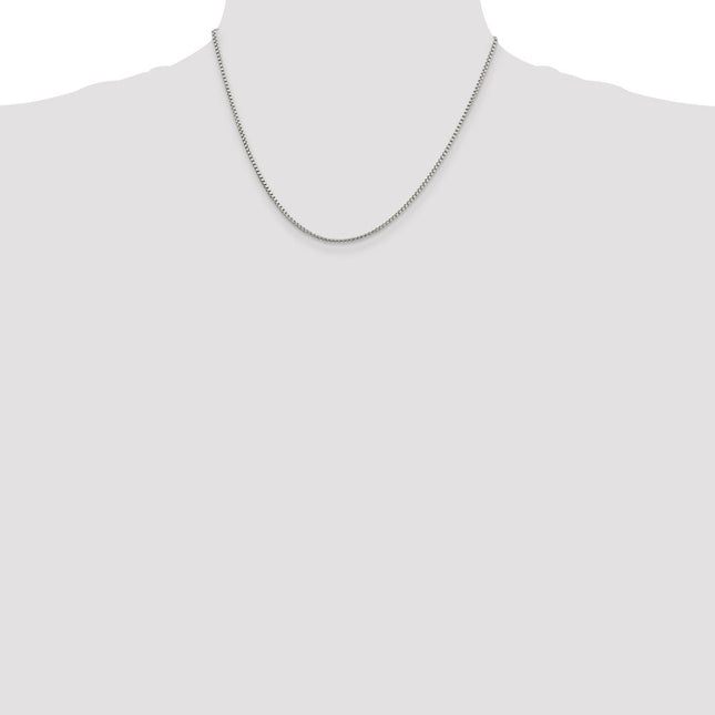 Sterling Silver Round Box Chain, 16 x 1.75mm