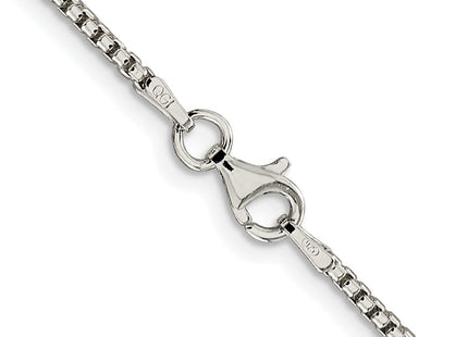 Sterling silver box link chain, another view