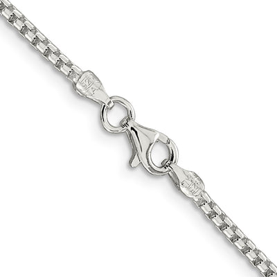 Sterling Silver Round Box Chain, 18 x 2mm