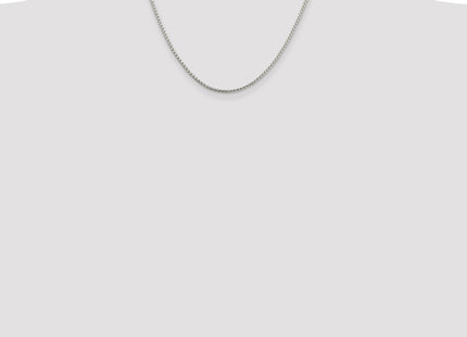 Sterling Silver Round Box Chain, 18 x 2mm
