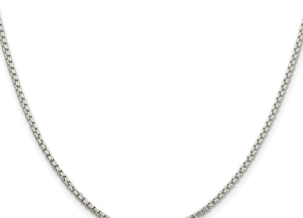Sterling silver box link chain, alternate view