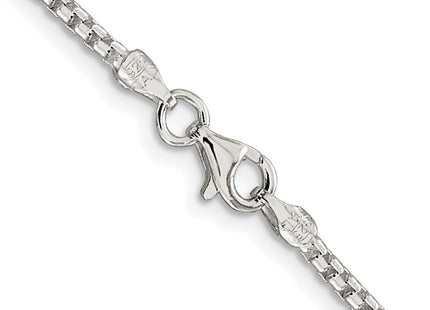 Sterling silver box link chain, another view