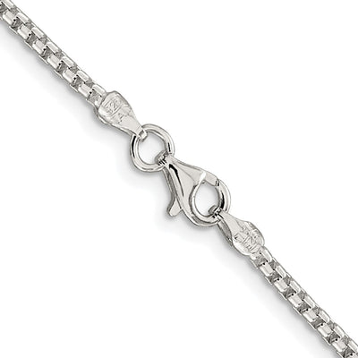 Sterling Silver Rhodium-plated Round Box Chain, 18 x 2mm