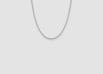Sterling silver box link chain, further view