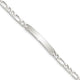 Sterling Silver Engraveable Figaro Link ID Bracelet