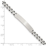 Sterling Silver Engraveable Antiqued Curb Link ID Bracelet, 7 x 5mm view