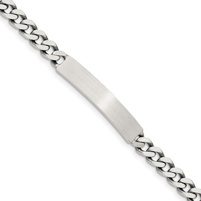 Sterling silver curb link engravable ID bracelet