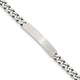 Sterling Silver Engraveable Antiqued Curb Link ID Bracelet, 7 x 5mm