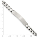 Sterling Silver Engraveable Antiqued Curb Link ID Bracelet, 7 x 6mm view