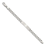 Sterling Silver Engraveable Antiqued Curb Link ID Bracelet, 7 x 7mm view