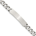 Sterling Silver Engraveable Antiqued Curb Link ID Bracelet, 7 x 7mm view