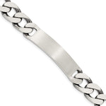Sterling Silver 7. Engraveable Antiqued Curb Link ID Bracelet view 1