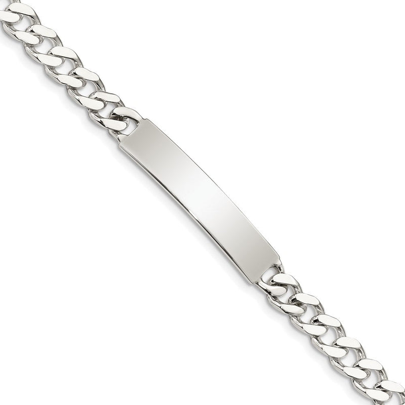 Sterling silver curb link engravable ID bracelet
