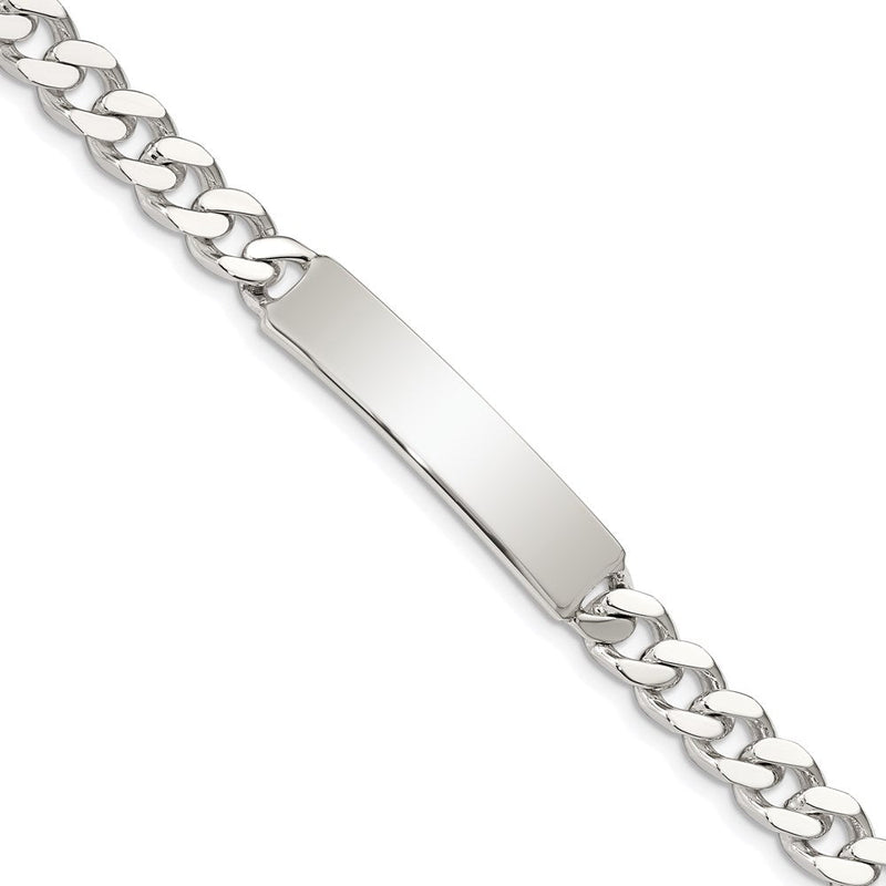 Sterling silver curb link engravable ID bracelet