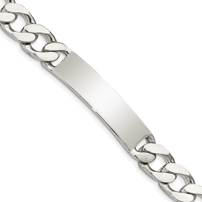 Sterling silver curb link engravable ID bracelet