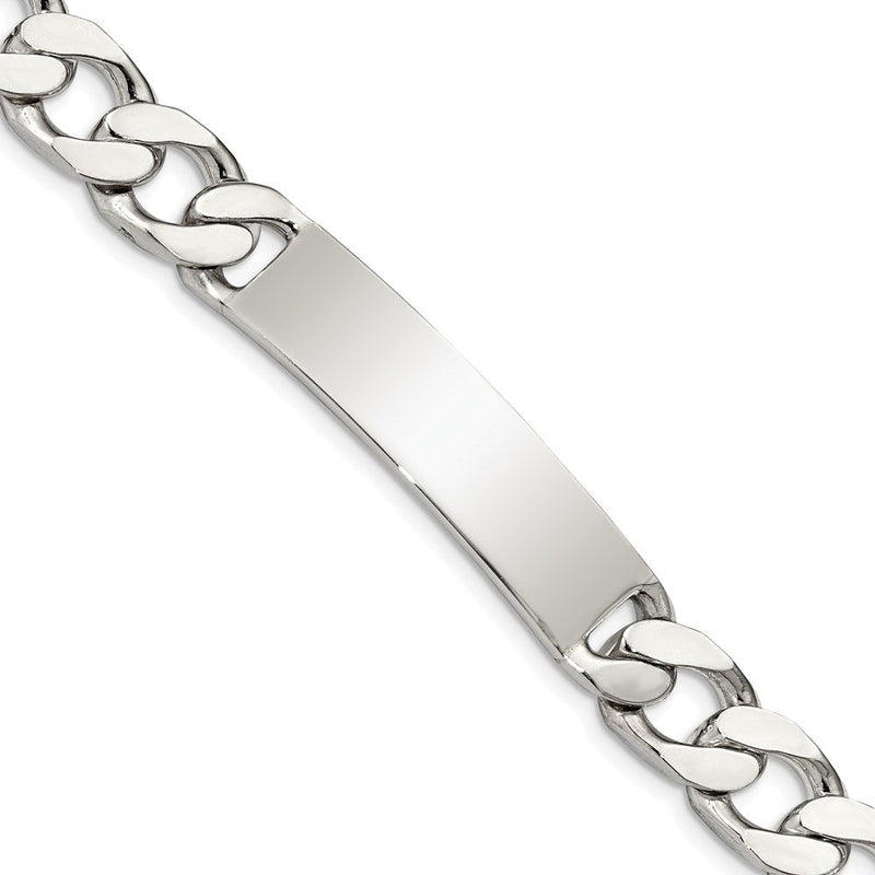 Sterling silver curb link engravable ID bracelet