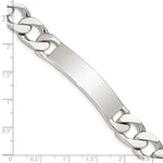 Sterling Silver Polished Engraveable Curb Link ID Bracelet, 7.5 x 11mm view