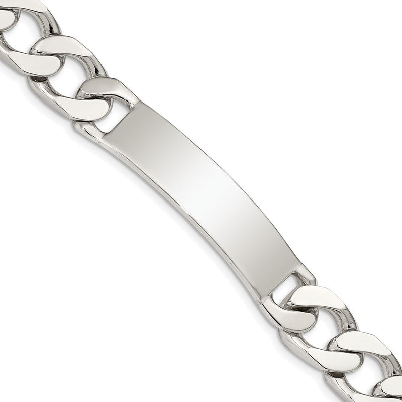 Sterling silver curb link engravable ID bracelet