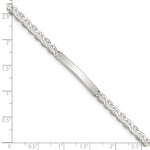 Sterling Silver Polished Engraveable Anchor Link ID Bracelet, 7 x 4mm view