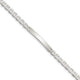 Sterling Silver Polished Engraveable Anchor Link ID Bracelet, 7 x 4mm