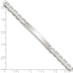 Sterling Silver Polished Engraveable Anchor Link ID Bracelet, 7 x 5mm view