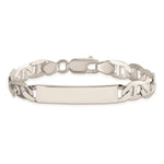 Sterling Silver Polished Engraveable Anchor Link ID Bracelet, 7 x 8mm view