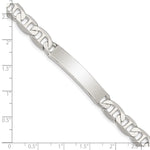 Sterling Silver Polished Engraveable Anchor Link ID Bracelet, 7 x 8mm view