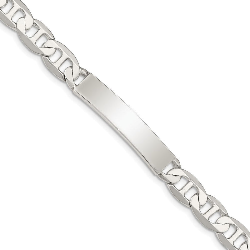 Sterling silver anchor link anchor ID bracelet